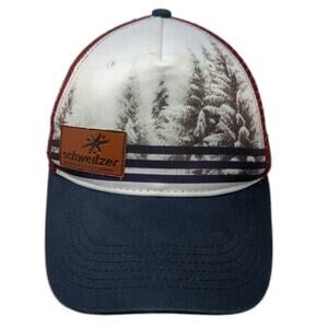 Cirque Trucker Hat Blue One Size Schweitzer Mountain Idaho Leather Patch Mesh